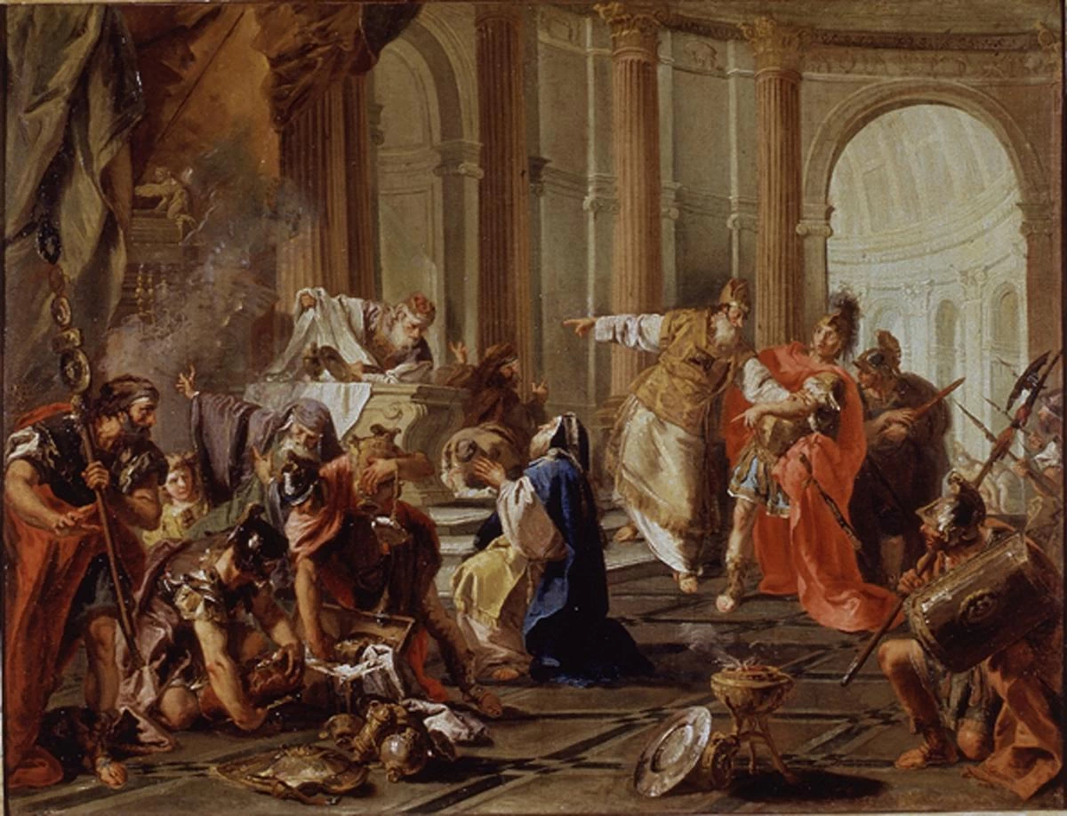  142-Giambattista Pittoni-Crasso saccheggia il tempio di Gerusalemme - Gallerie dell'Accademia, Venezia
